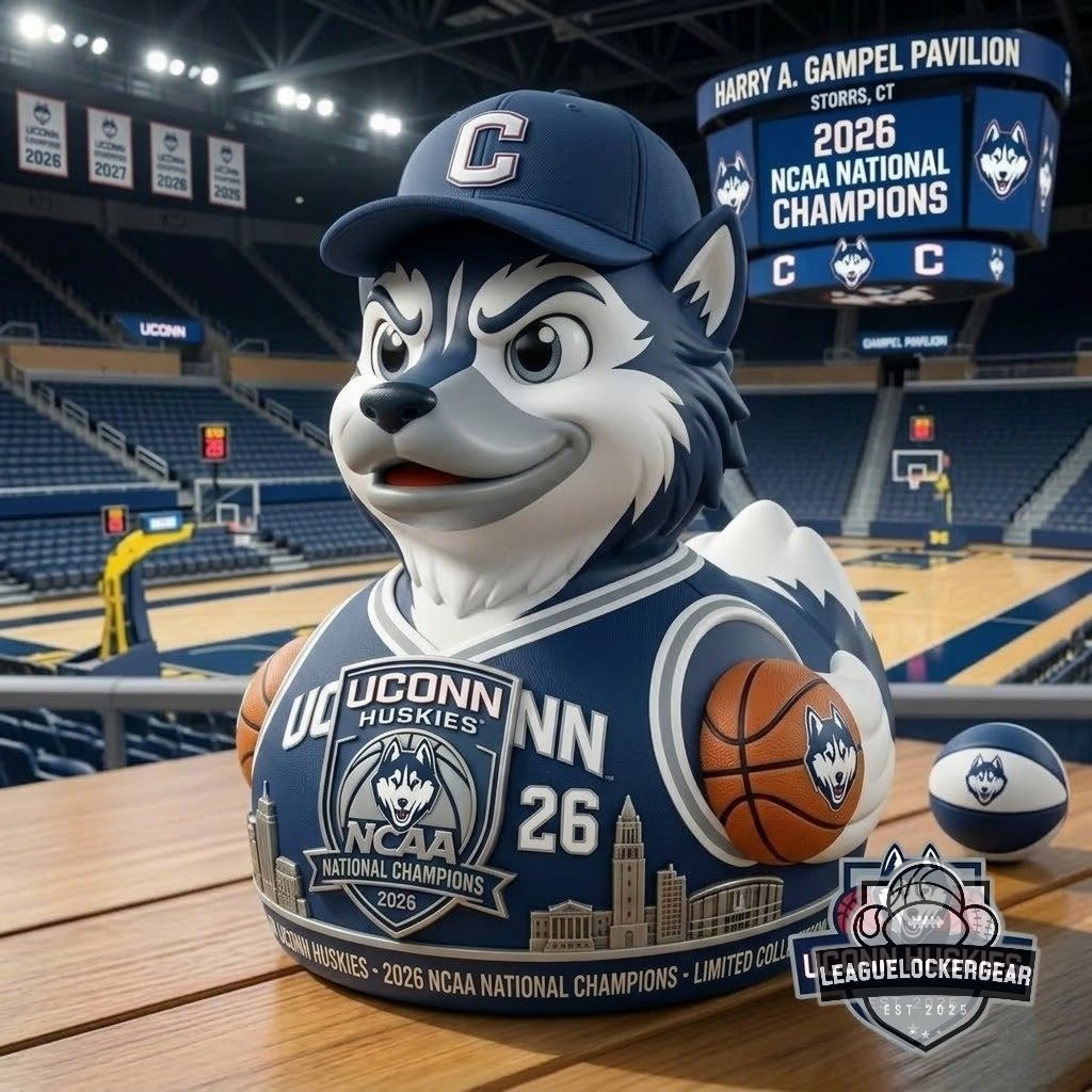 UConn Huskies 2026 NCAA National Champions Rubber Duck
