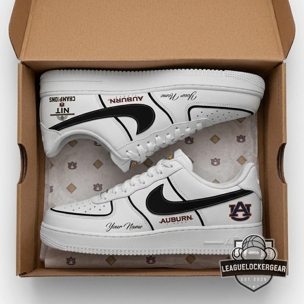 Auburn Tigers NIT Champions Personalized Custom Air Force 1 Shoes