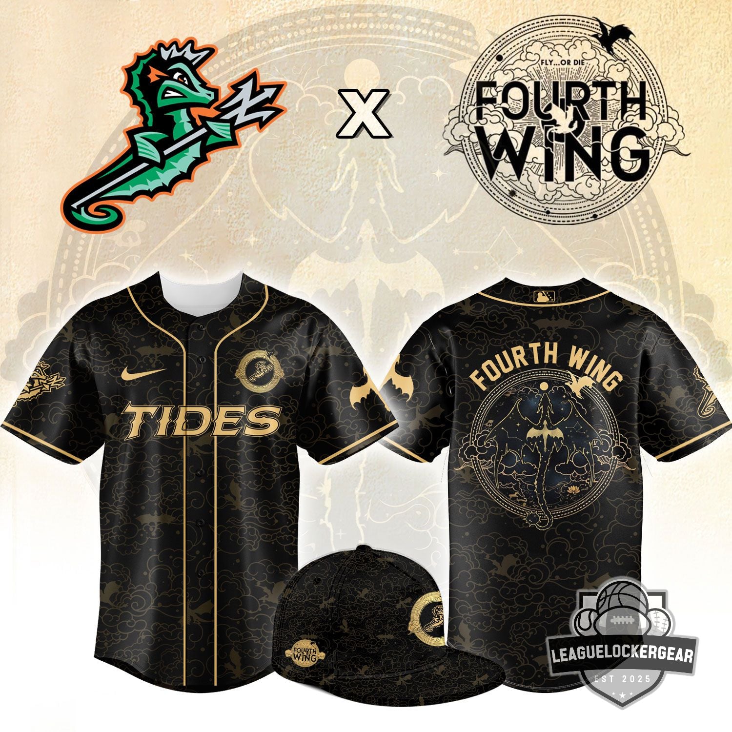 Norfolk Tides Fourth Wing Baseball Jersey