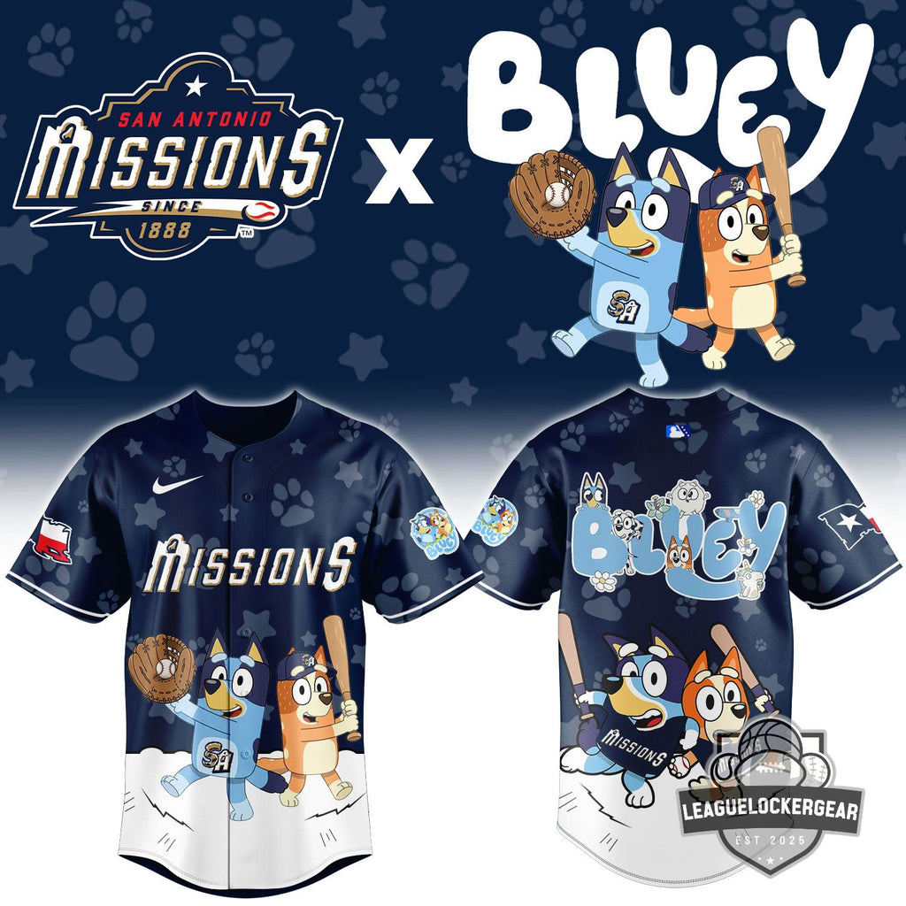 San Antonio Missions Bluey Baseball Jersey