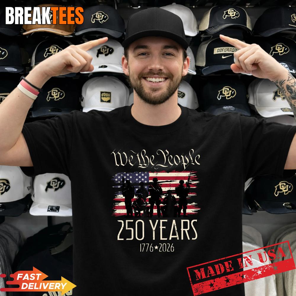 250 Years US Flag 250th Anniversary American Birthday USA T-Shirt