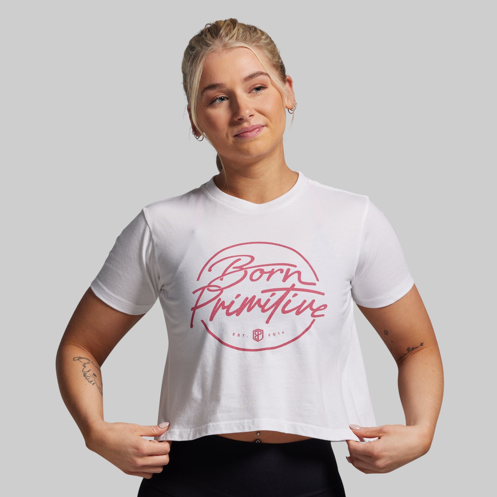 BP Retro Crop Tee (White)