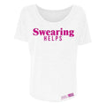 Women's Swearing Helps Slouchy T-Shirt - White