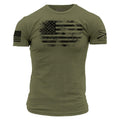 CFP Men's Worn Flag Tee - Military Green