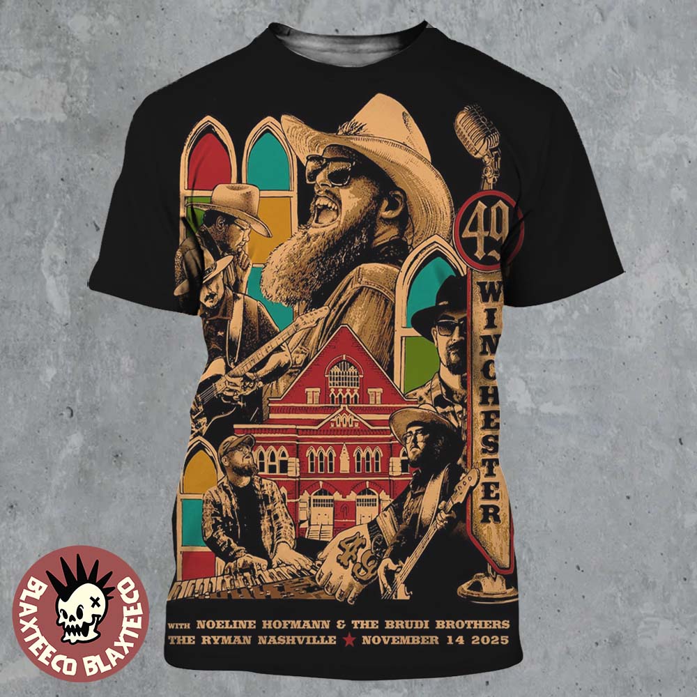 49 Winchester Nashville Tennessee 2025 Night 1 Event Poster At The Ryman On November 14 2025 All Over Print Shirt