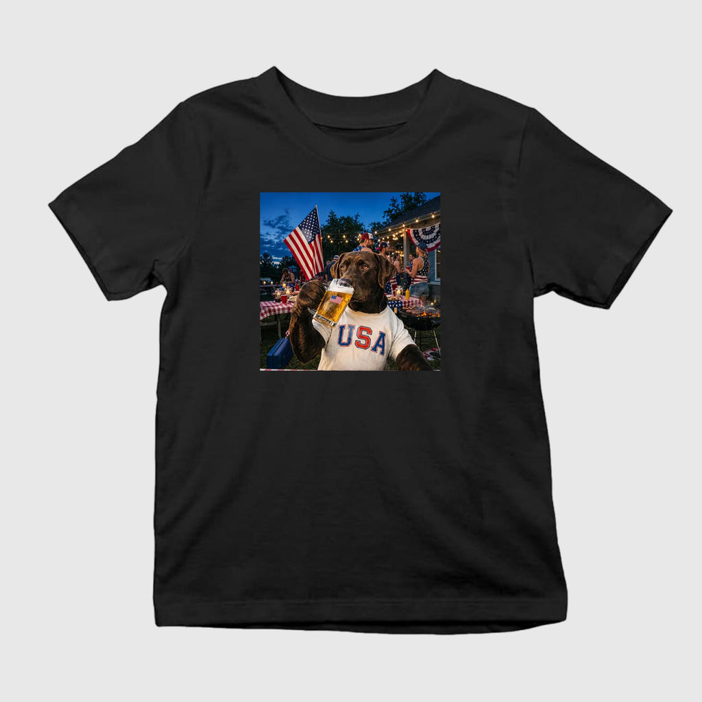 4th Of July 250 USA Dog Drinking Beer Shirt