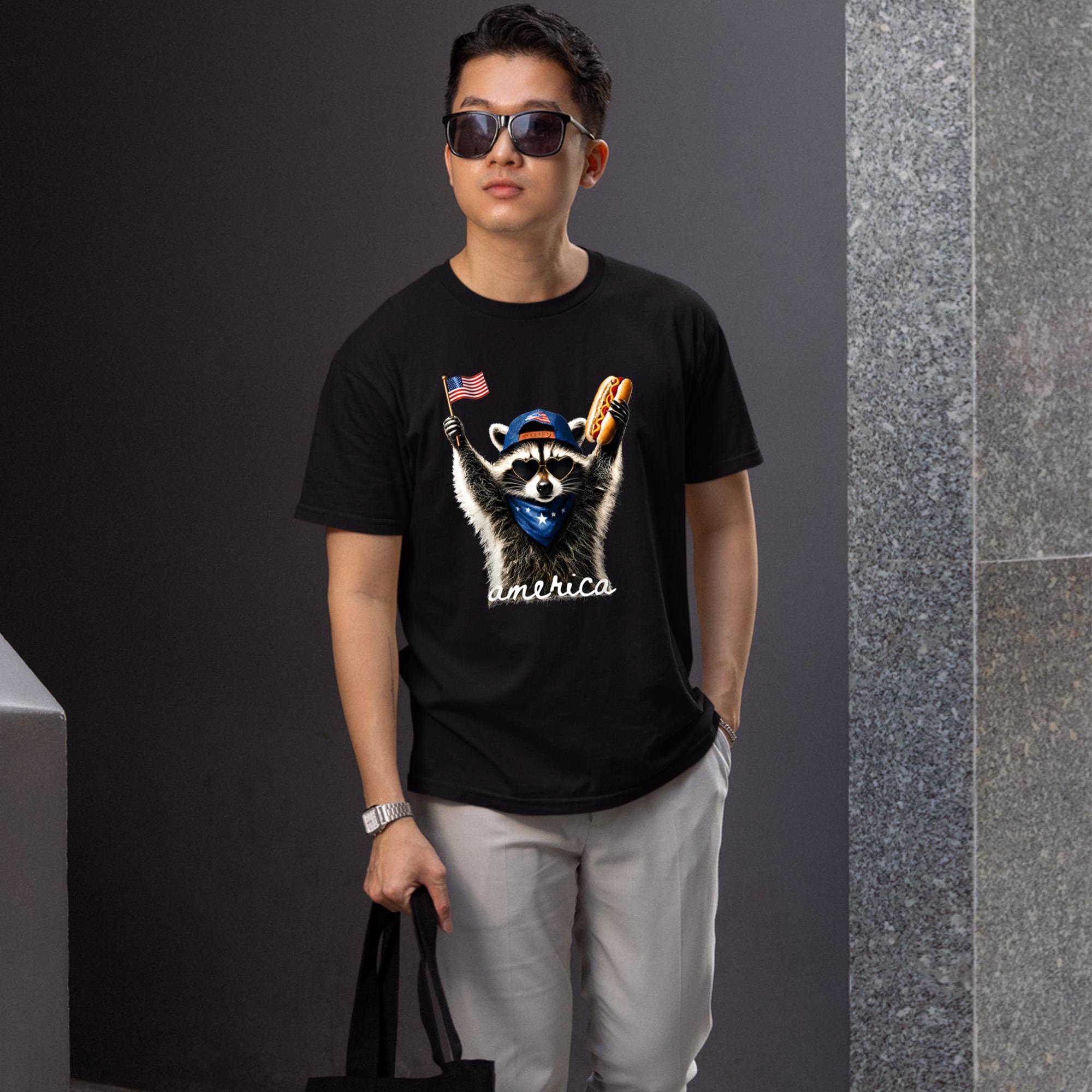 4th Of July Raccoon Hot Dog Shirt