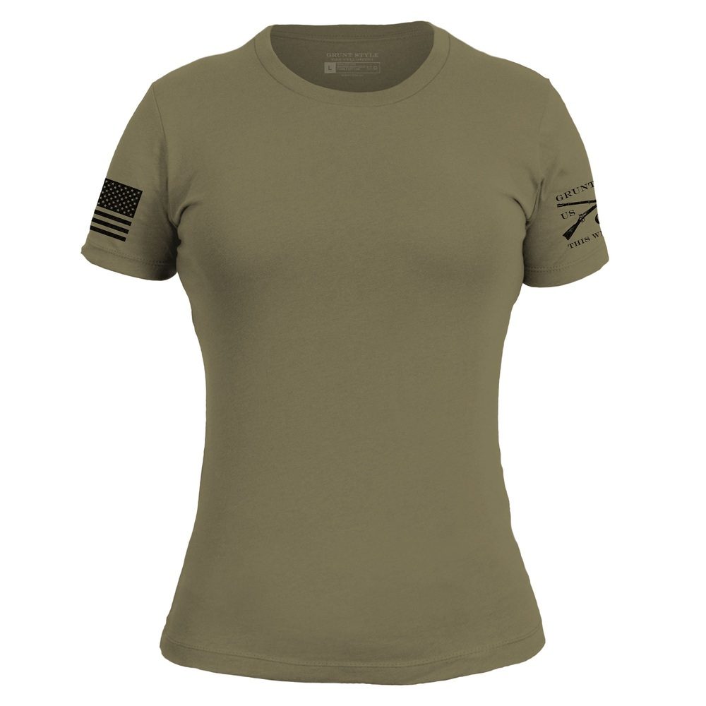 Basic T-Shirt Women's Slim Fit - Military Green