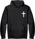 Christian Sweatshirts for Men Christ Cross Pullover Hoodie Inspirational Faith Graphic Long Sleeve Sweatshirt