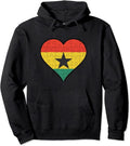 Ghana Ghanaian Flag Heart Pullover Hoodie