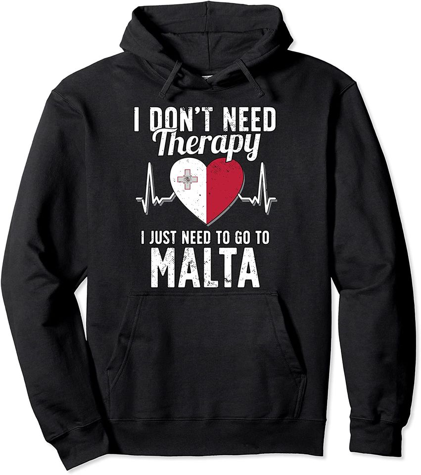 Malta Flag Vacation Pullover Hoodie