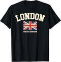 Vintage London England United Kingdom Souvenir Retro Graphic T-Shirt