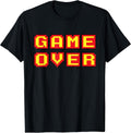 Game Over Vintage Retro Video Games Gaming Gift Arcade T-Shirt