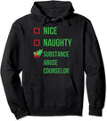 Substance Abuse Counselor Funny Pajama Christmas Gift Pullover Hoodie
