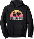 Peace Love and Dachshunds Pullover Hoodie