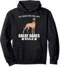 All Dogs Are Cool But Great Danes Rule Pullover Hoodie