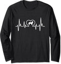 Golden Retriever Heartbeat - Dog Owner Canine Lover Long Sleeve T-Shirt