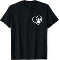 Heart with Paw for Cat or Dog Lovers T-Shirt