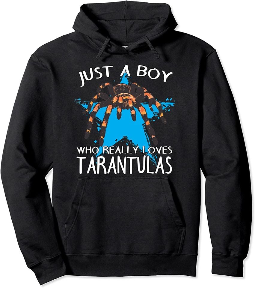 Cute Tarantula Spider Just A Boy Who Really Loves Tarantulas Pullover Hoodie
