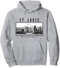 St. Louis Missouri Vintage Skyline Pullover Hoodie