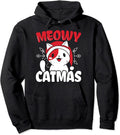 Meowy Catmas Cat Elf Santa December Christmas Pullover Hoodie