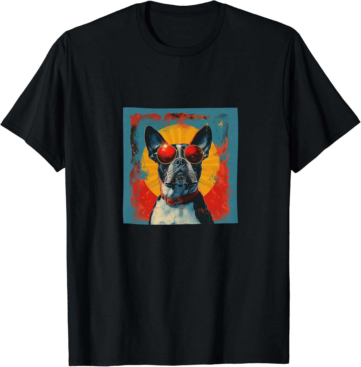 Boston Terrier Sunglasses Retro Colorful Merch