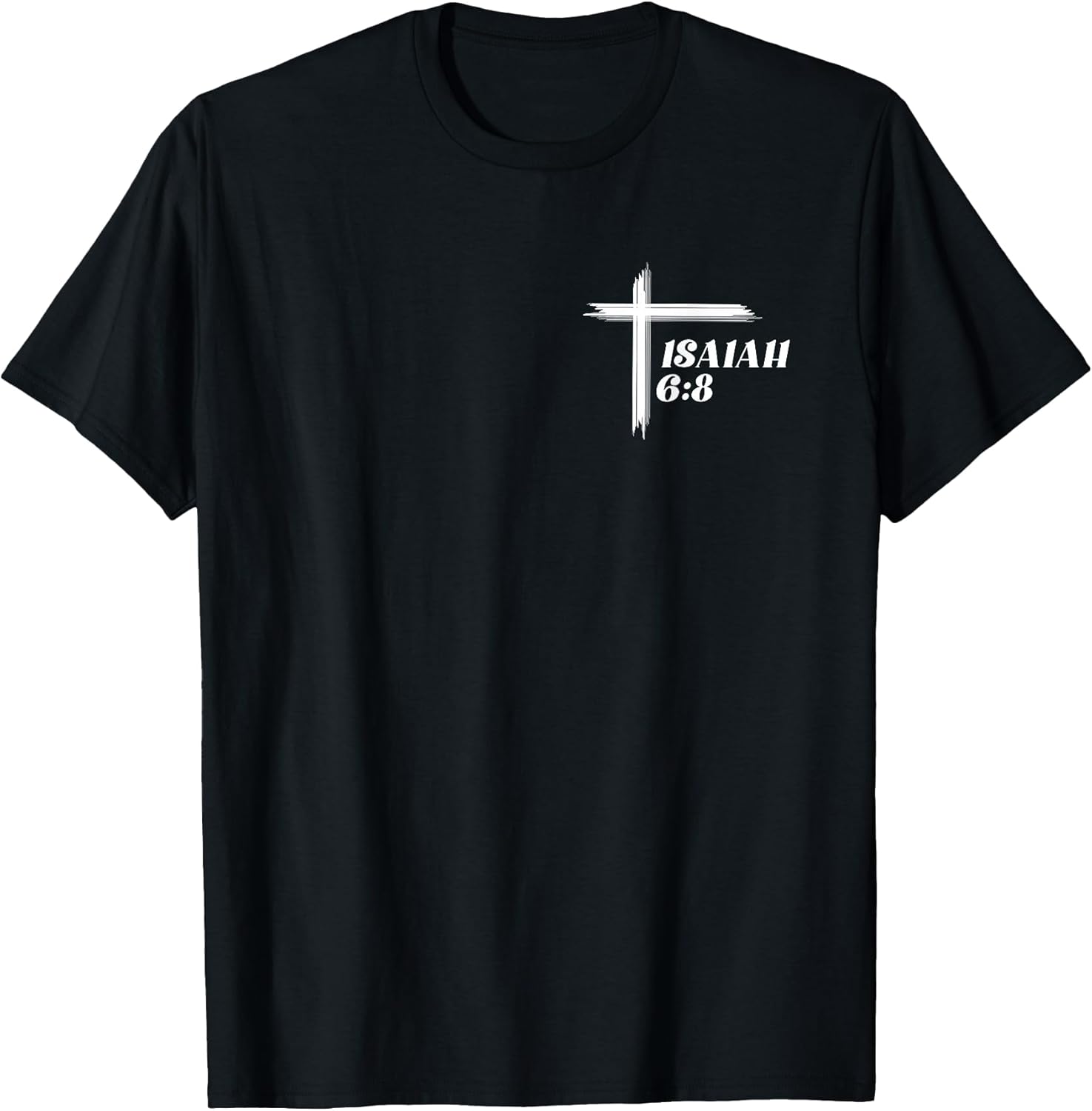 Here am I Send me Christian Cross Print on Front and Back T-Shirt