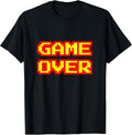 Game Over Vintage Retro Arcade Video Games Gaming Gift T-Shirt