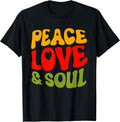 Groovy Peace Love & Soul R&B Music Retro Vintage 90s Lovers T-Shirt
