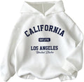 Girl's Preppy Letter Graphic Hoodie Hooded Long Sleeve Sweatshirts Cute Pullover Tops