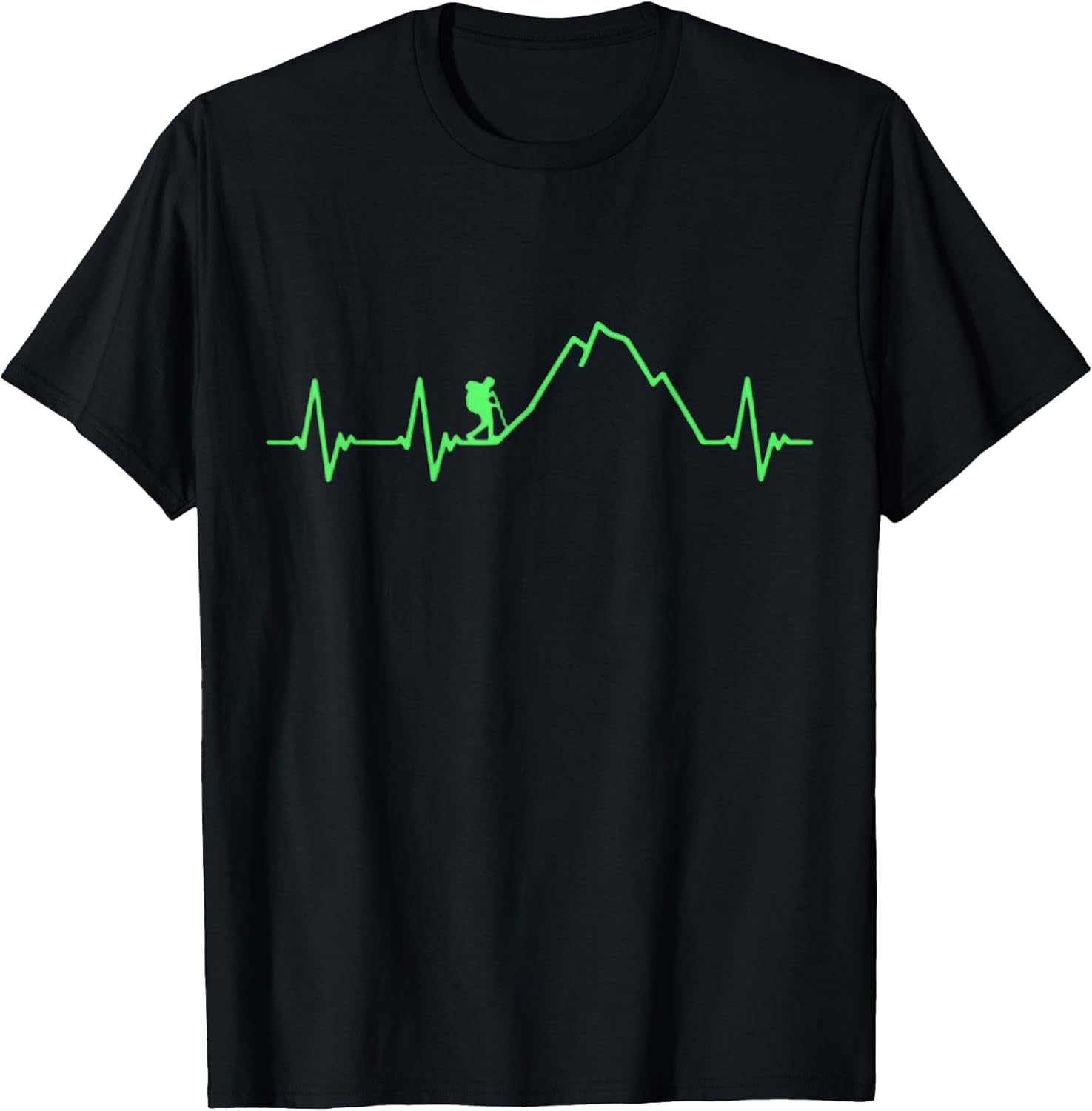 Girls Womens Hiking ECG Heartbeat Pulse Line Merch