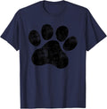 Vintage Dog Paw for Women Men Kids Dog Lovers T-Shirt Small