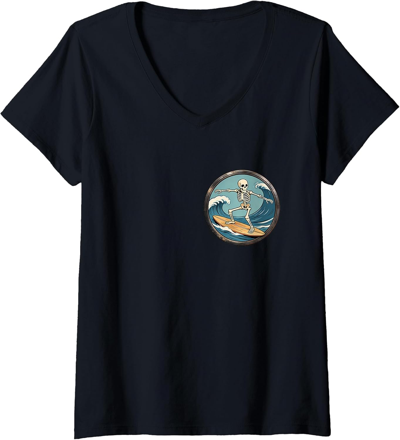 Skeleton Surfing Vintage Surfer Surf Retro Merch