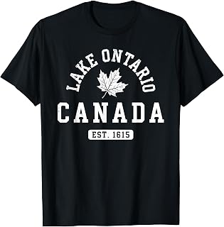 Lake Ontario Canada Vintage Est 1615 Canadian Pride Unisex T-shirt, Sweatshirt, Hoodie (1)