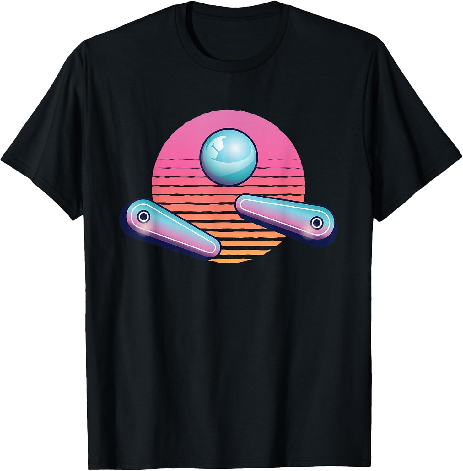 Pinball Arcade Game Machine 80s Retro Gamer Vintage Gaming T-Shirt