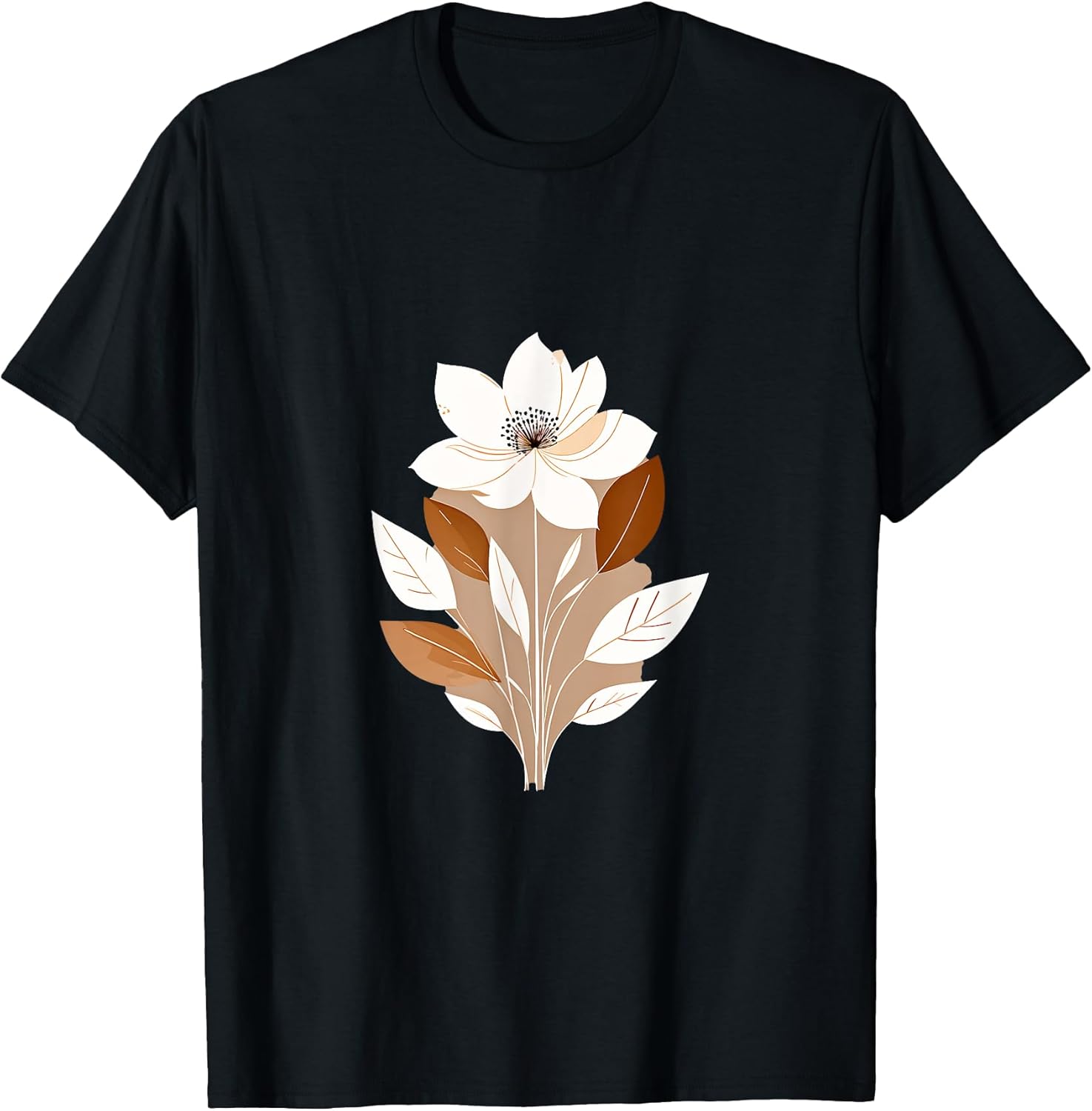 Minimalist Floral Art Cream Light Boho Aesthetic