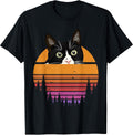 Cat Retro Style - Black Cat Vintage Style - Kitten Cat Lover T-Shirt