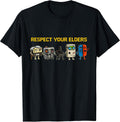 Respect Your Elders Funny Retro Gaming Console Parade T-Shirt