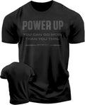 Power Up Mens Bodybuilding T-Shirts Graphic Tees Short Sleeve Workout Shirt
