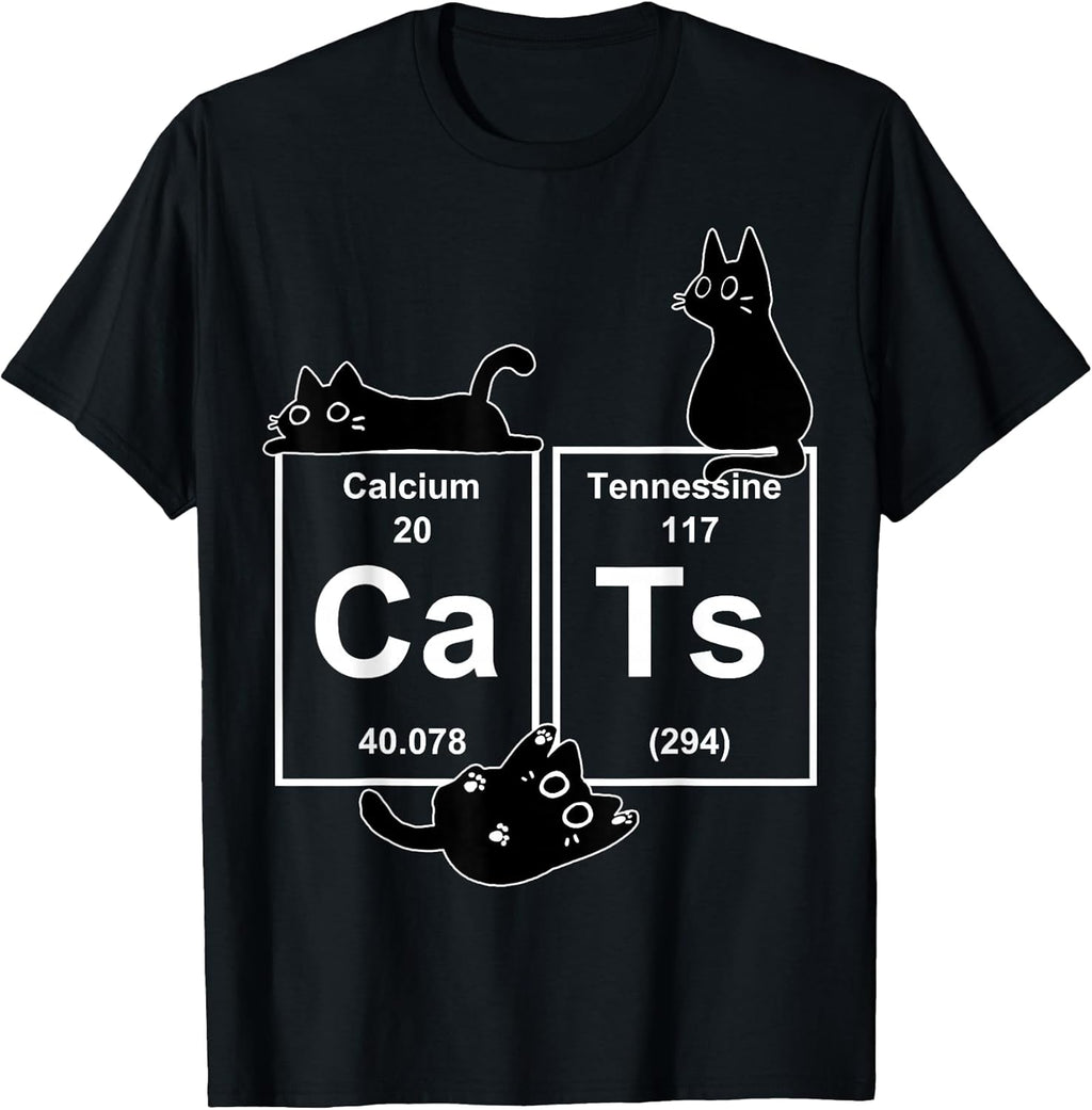 Cat Chemistry Periodic Table Funny Gifts Cat Dad, Cat Mom T-Shirt