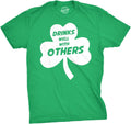 Drinks Well with Others T Shirt Funny Sarcastic Beer Saint Patricks Day Clover