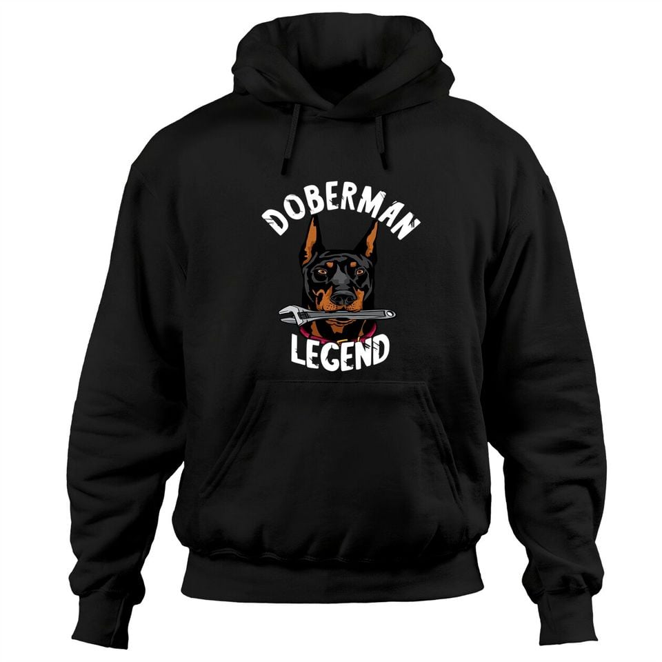 Doberman Legend Mechanic Pinscher Pullover Hoodie