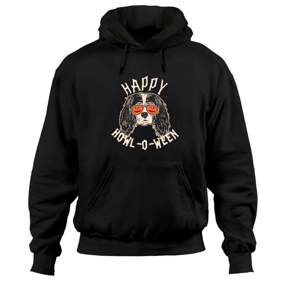 Cavalier King Charles Spaniel Pumpkin Happy Howl-o-ween Pullover Hoodie
