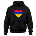 Mauritius Mauritian Flag Heart Pullover Hoodie
