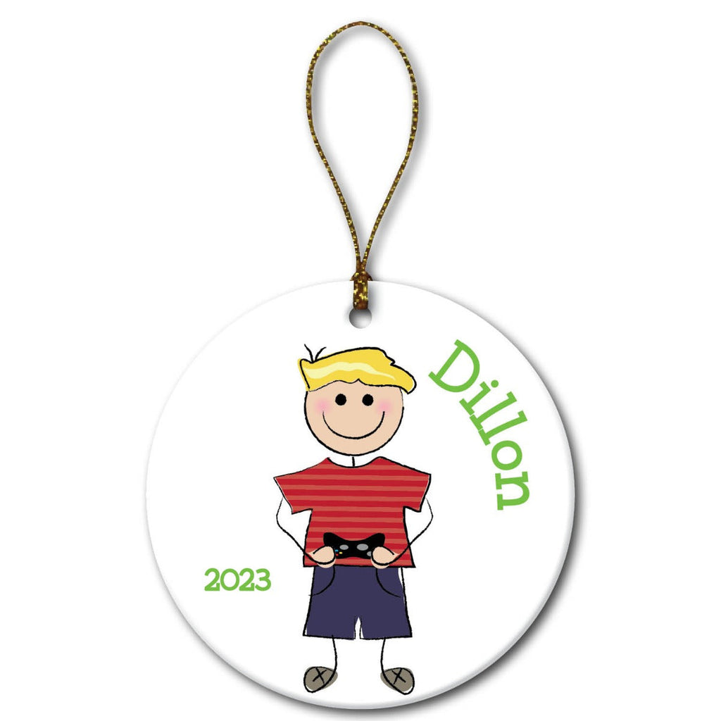 Personalized Little Gamer Ornament