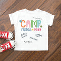 Camp Friends Personalized White T-Shirt