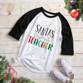 Santa's Favorite Teacher Black Sports Jersey