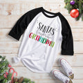 Santa's favorite Grandma Black Sleeve Sports Jersey