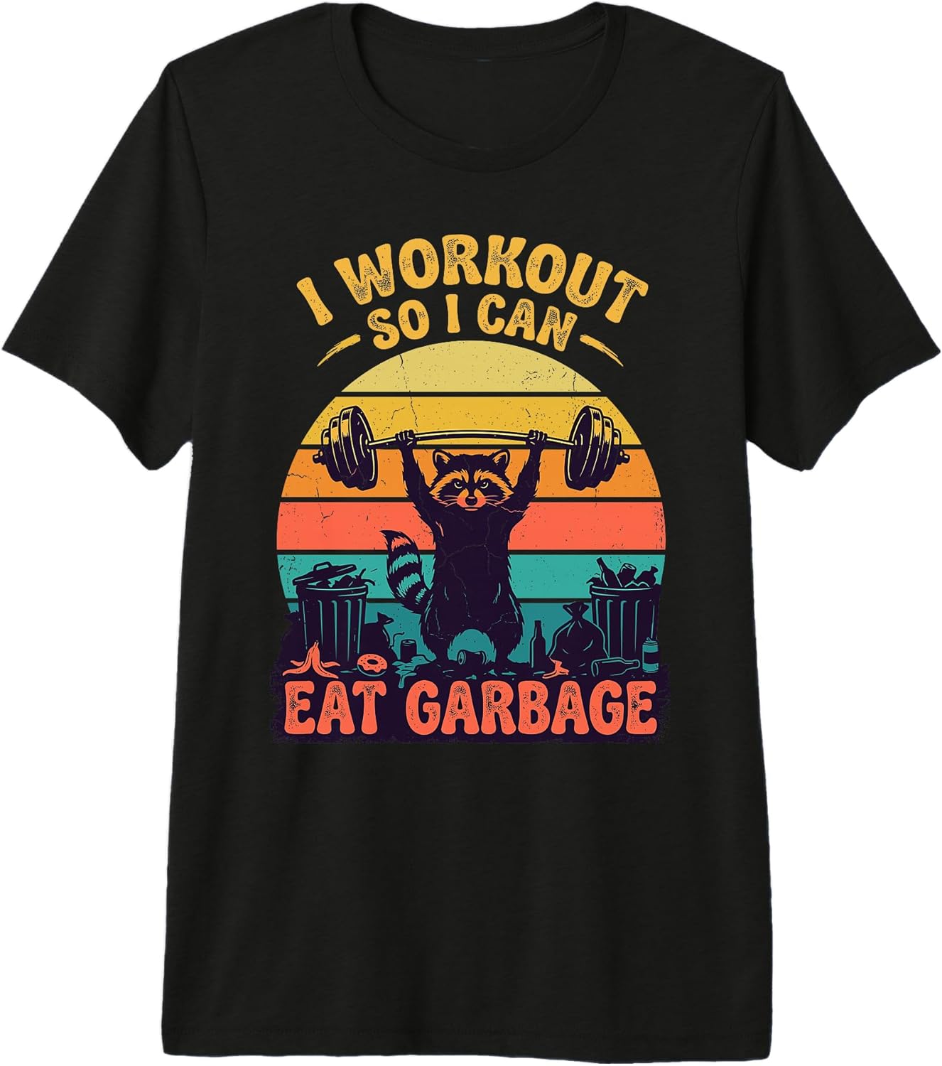 Funny Raccoon Weightlifting Fitness Lover