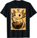Funny Axolotl Ramen Tee Japanese Kawaii Anime Axolotl T-Shirt